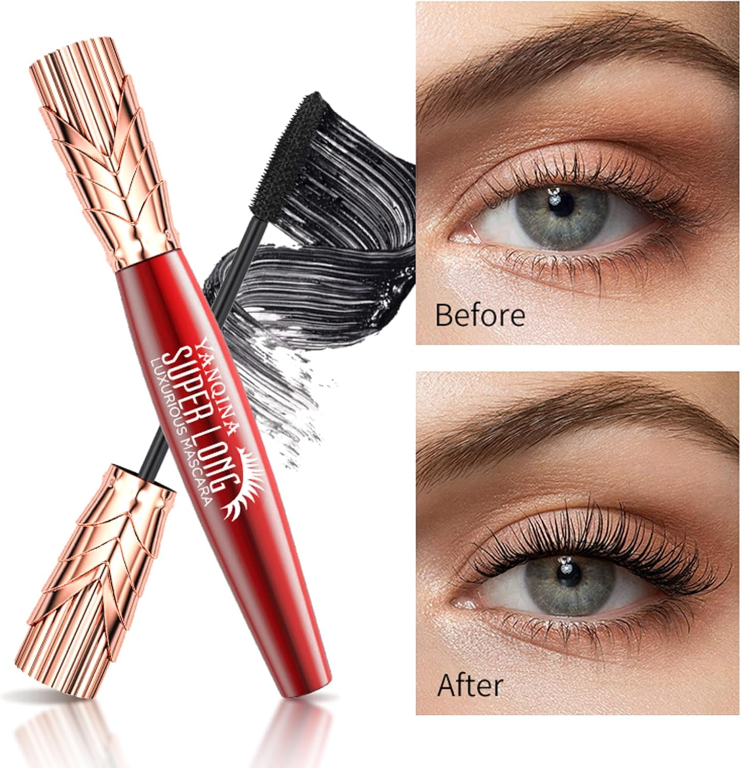 Mascara Waterproof Non-Smudding Mascara Foreign Eyelash Styling Primer image number 4