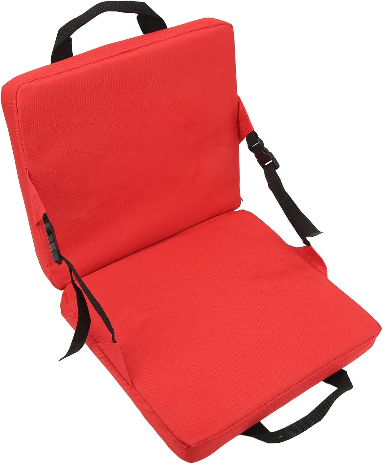 Stadium Folding Chair Compact Storage Outdoor Folding Chair for Basketball Field and 600D Oxford Epe Sponge (Black)