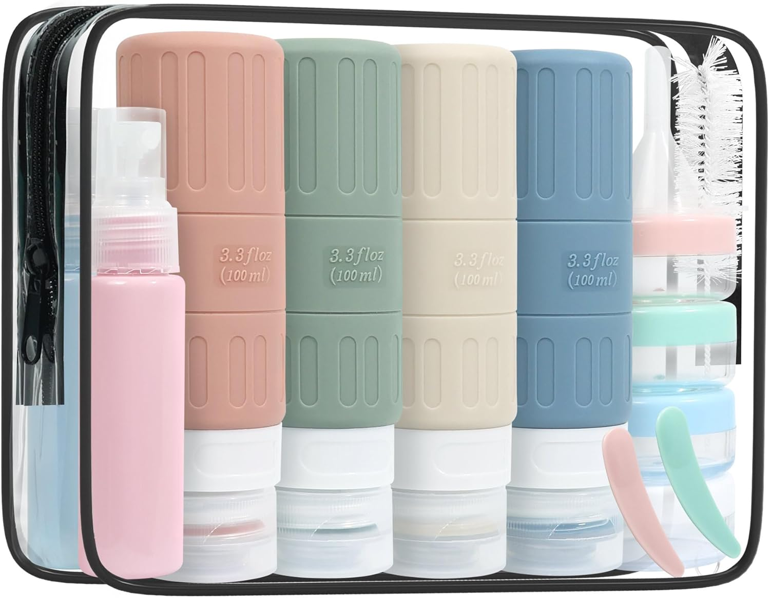 20PCS Travel Bottles Set for Toiletries,Travel Size Leak Proof Reusable Containers for Shampoo and Conditioner Bottles Travel Accessories