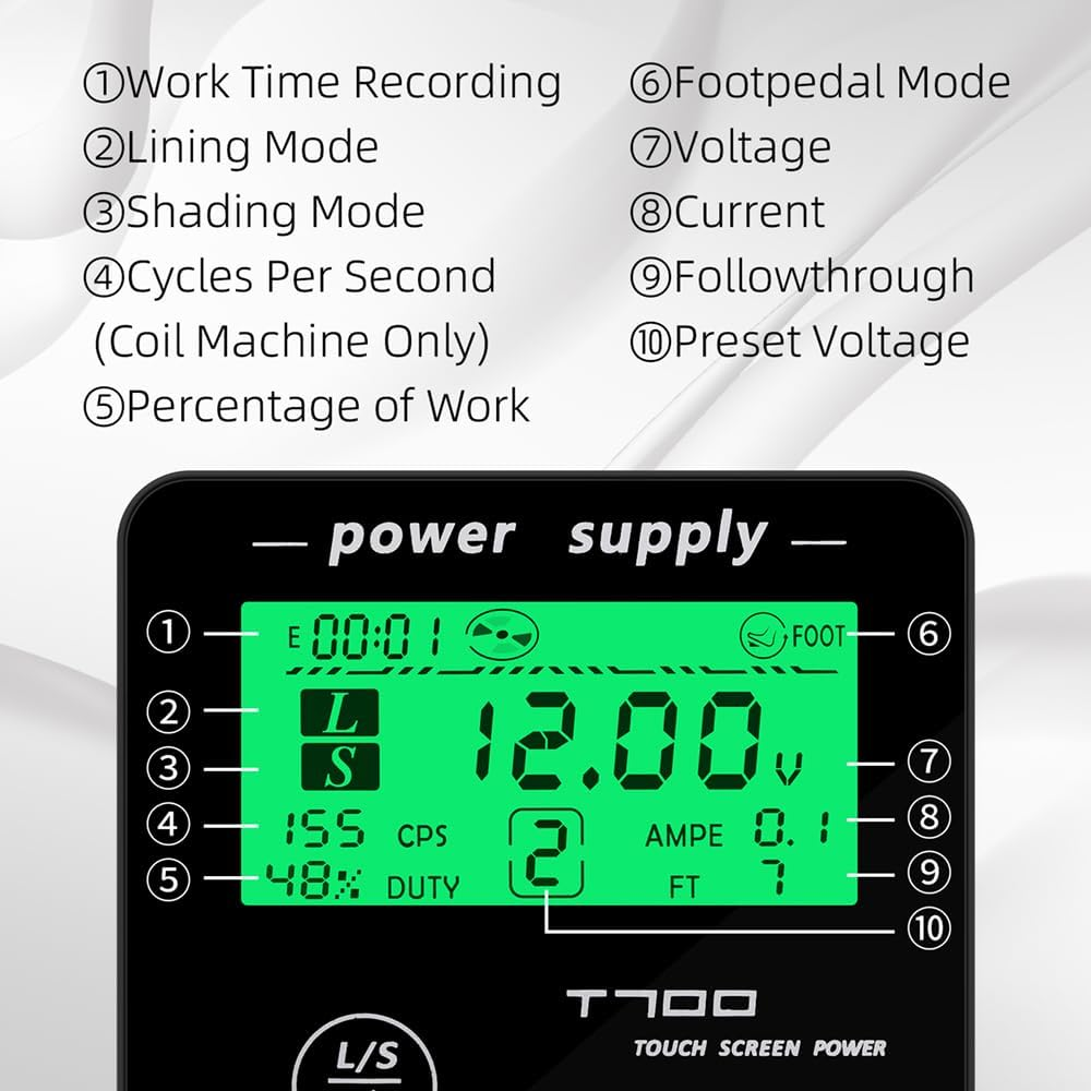 Dragoart T700 Professional Power Supply Touch Buttons Digital LCD Adjustable Stand image number 3