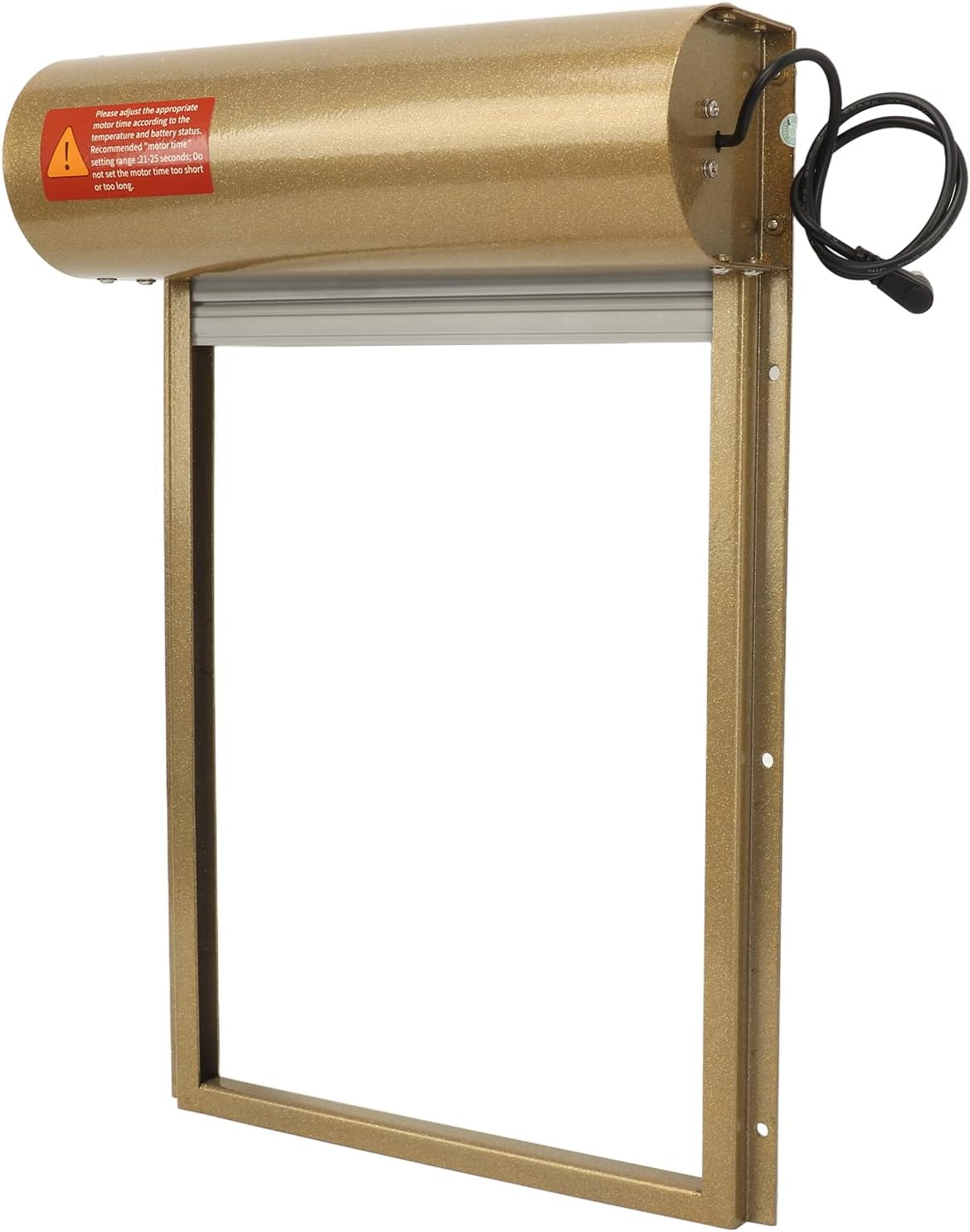 Automatic Chicken Coop Door with Timer, Solar Powered Chicken Door, LED Display Controller, Suitable for Ducks Geese (Black)