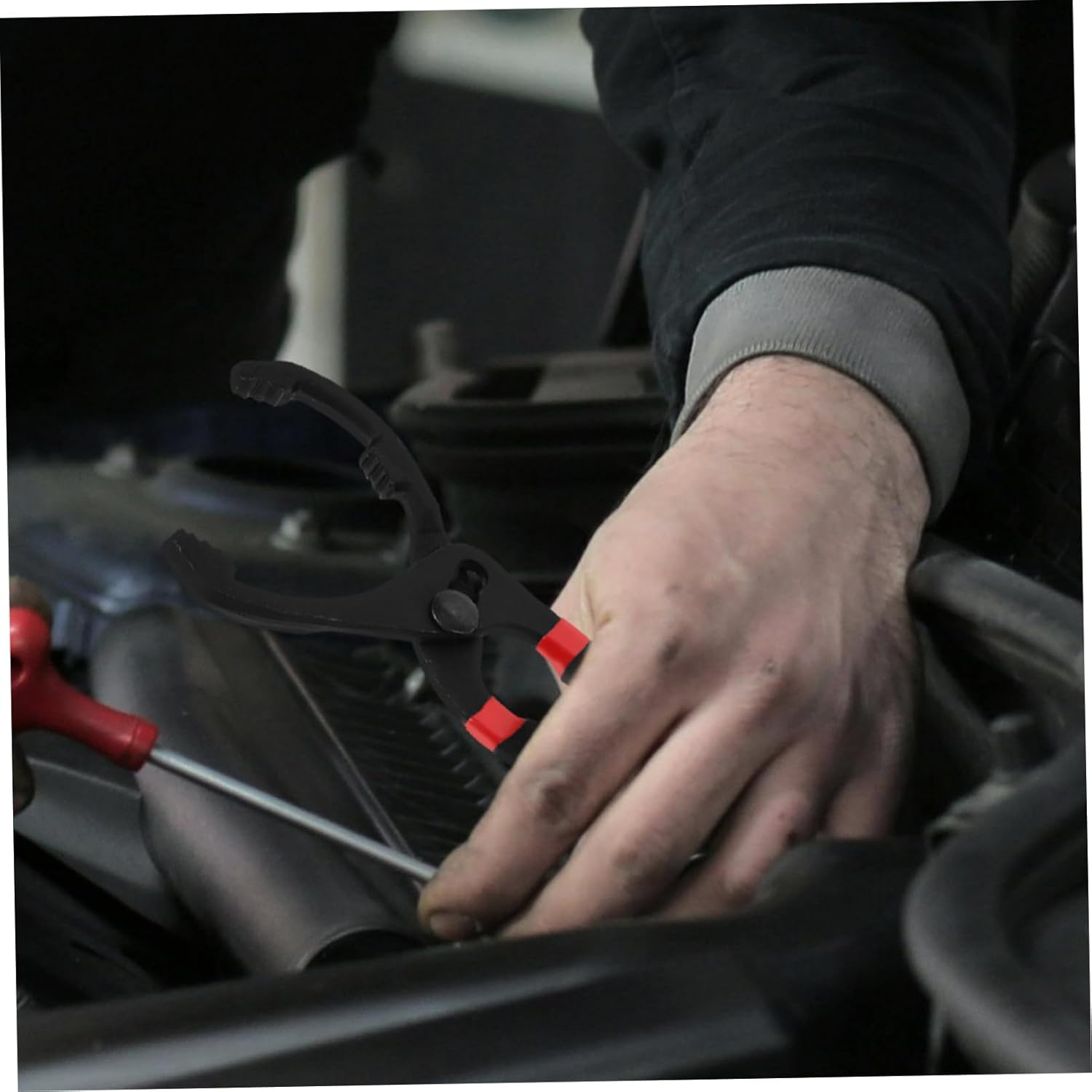 PAMINGONO Universal 10-Inch Adjustable Wrench Pliers Claw Jaw and Truck Engine Filter Removal Automotive Oil Remover Tool image number 1