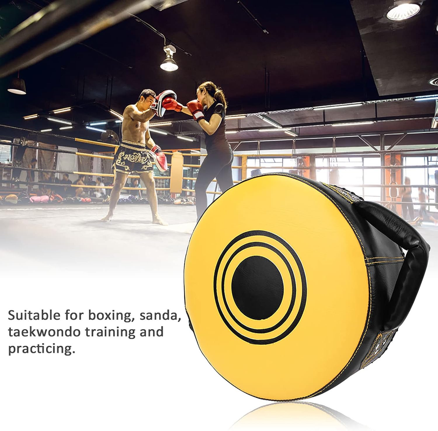 Taekwondo Kick Pad, round Boxing Training Target Soft Karate Kicking Shield, Kickboxing Shield for Home Gym Practicing Fitness image number 2