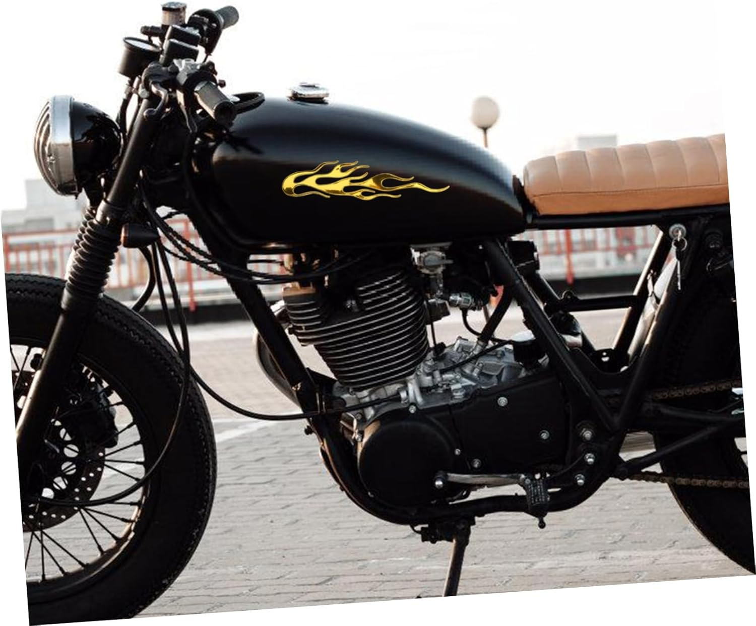 ABOOFAN 10Pcs PVC Yellow 3D Flame Stickers Decorative Vehicle Decals Motorcycle Car Flame Decal Self-Adhesive for Motorbike and Auto Window Decoration image number 6