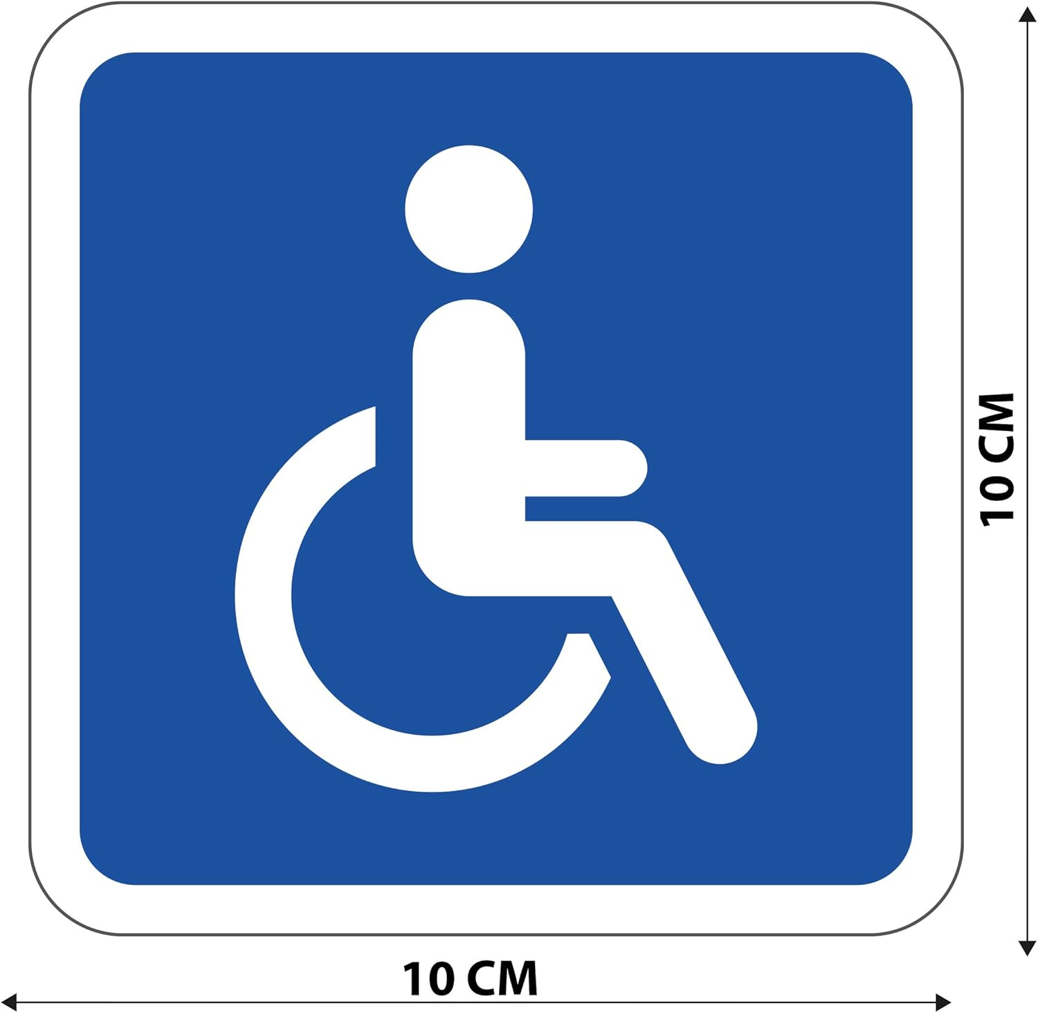 Magnetic Sign Wheelchair I Car Sign Carriage of People with Disabilities I Car Magnetic Foil I Incl. 2 Car Stickers I 4 X 4 Inch image number 3