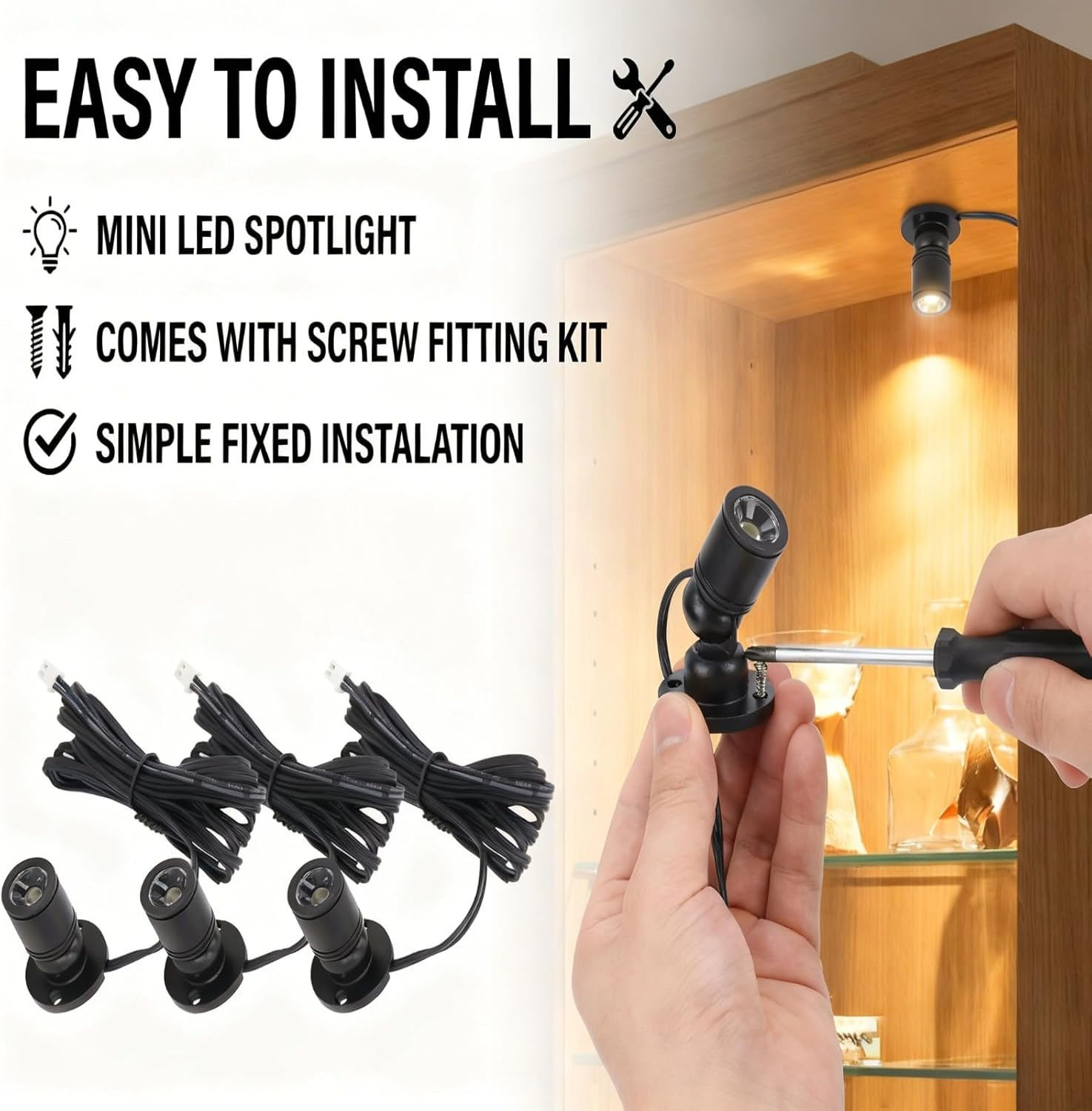 LED Display Spot Lights Mini Led Spotlights 4Pcs Dimmable LED Display Spot Lights,Usb Mini Spotlight 5V Lamp for Jewelry Showcase, Porch Entryway, Pics Wall Art (Netural Light) Building Supplies image number 6