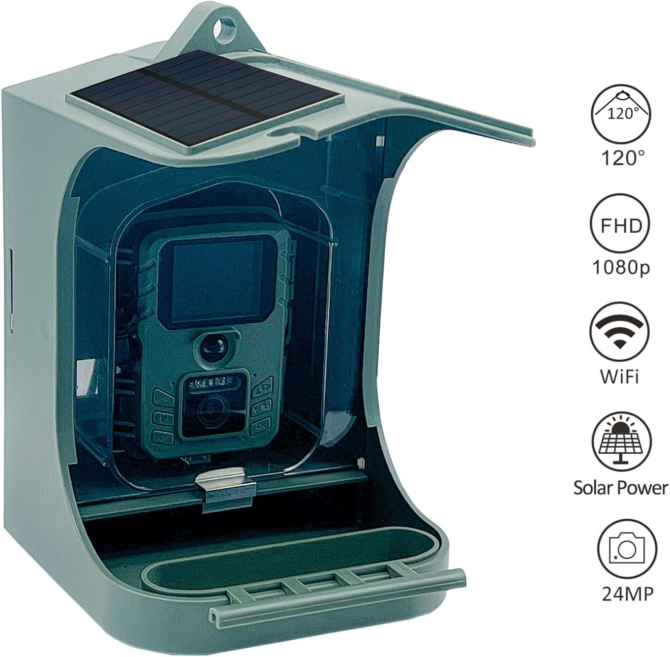 Mingzhe Solar Powered 1080P Wireless Wifi Smart Bird Feeder Camera Waterproof Bird Watching Camera image number 5