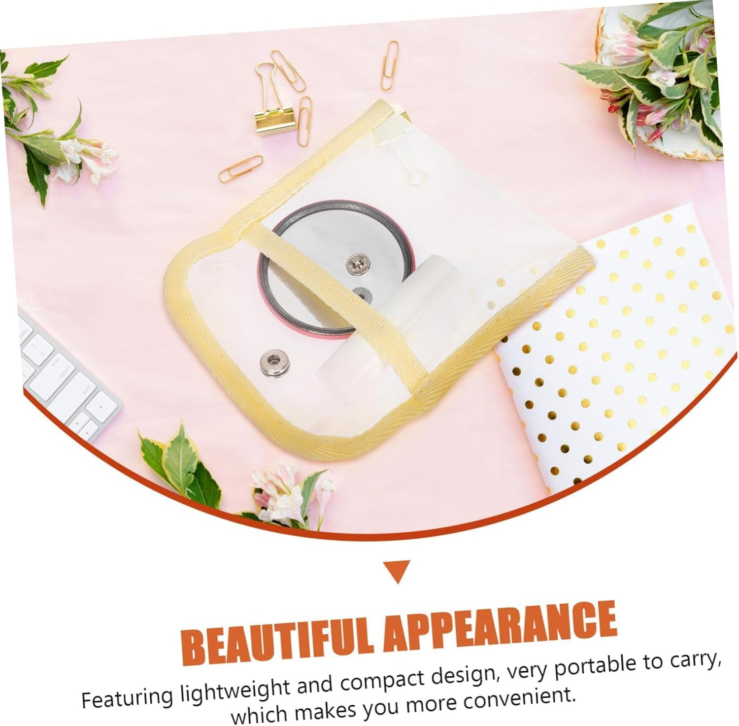 6-Piece PVC Transparent Bag Transparent Makeup Bag Pencil Bag ID Card Storage Bag Transparent Makeup Bag Portable Coin Purse Coin Purse Transparent Travel Bag Travel Storage Bag