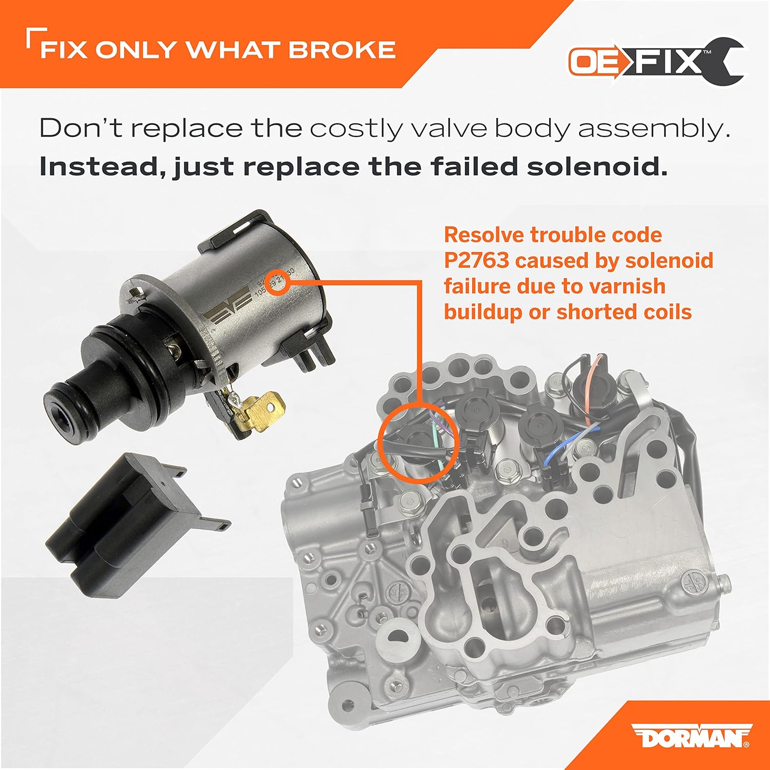 Dorman 926-408 Torque Converter Lock-Up Solenoid Compatible with Select Subaru Models (OE FIX) image number 2
