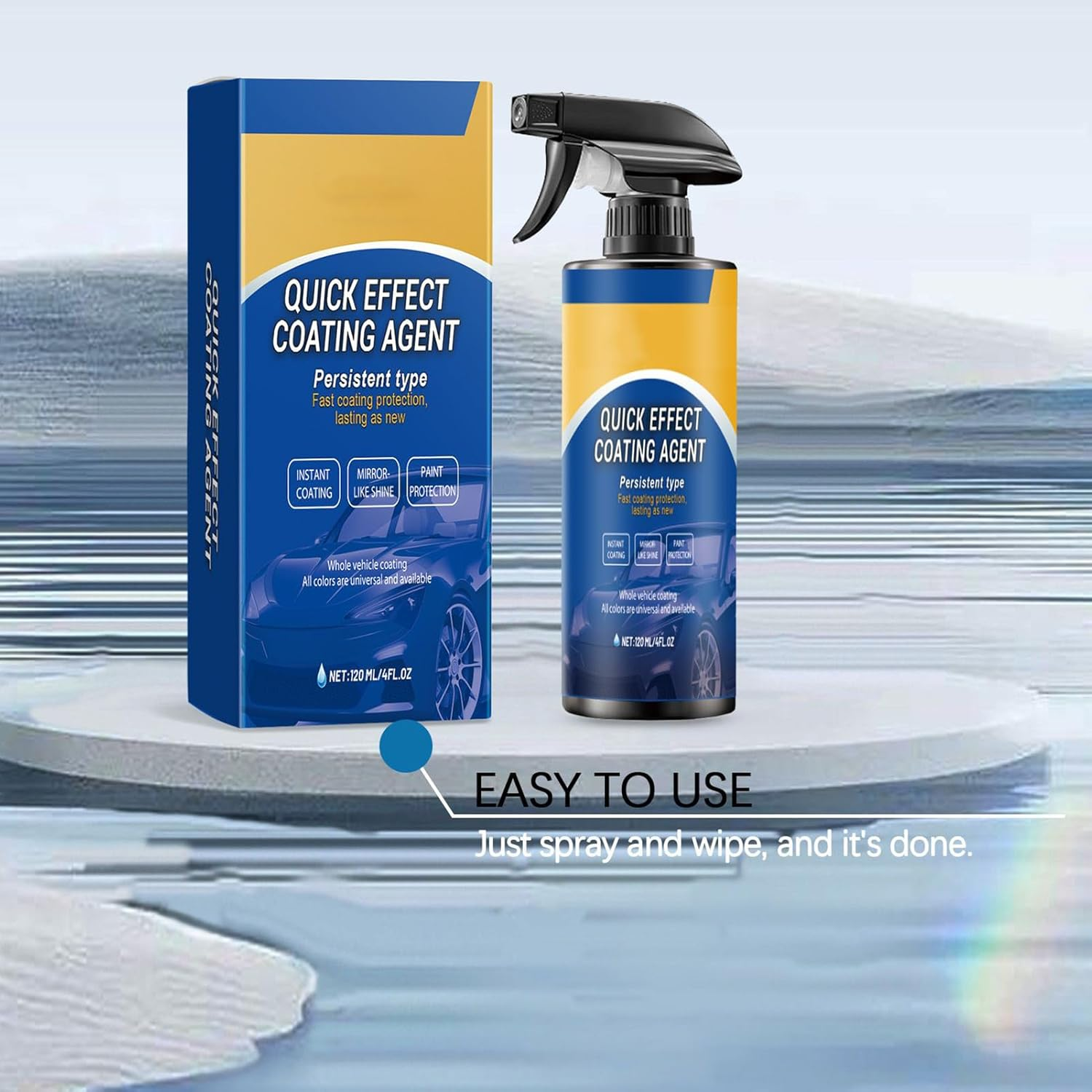 Yulokdwi Coating Renewal Agent Spray - 120Ml Automotive Agent for Shine | Efficient Car Coating Spray for Outdoors, Glass, Vehicle, Window, Rims, Marine, Detailing, Beginners, Motorcycle image number 2