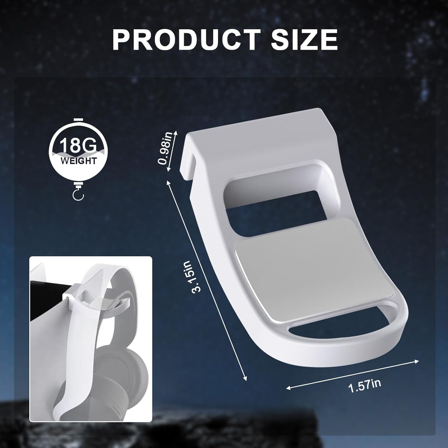 Controller Holder for PS5, Gaming Controller Stand - Universal Headset & Hanger for Ps5/Slim/Pro Consoles, Minimalist Design with Secure Fit, Compatible with Xbox & Switch Pro (White) image number 1