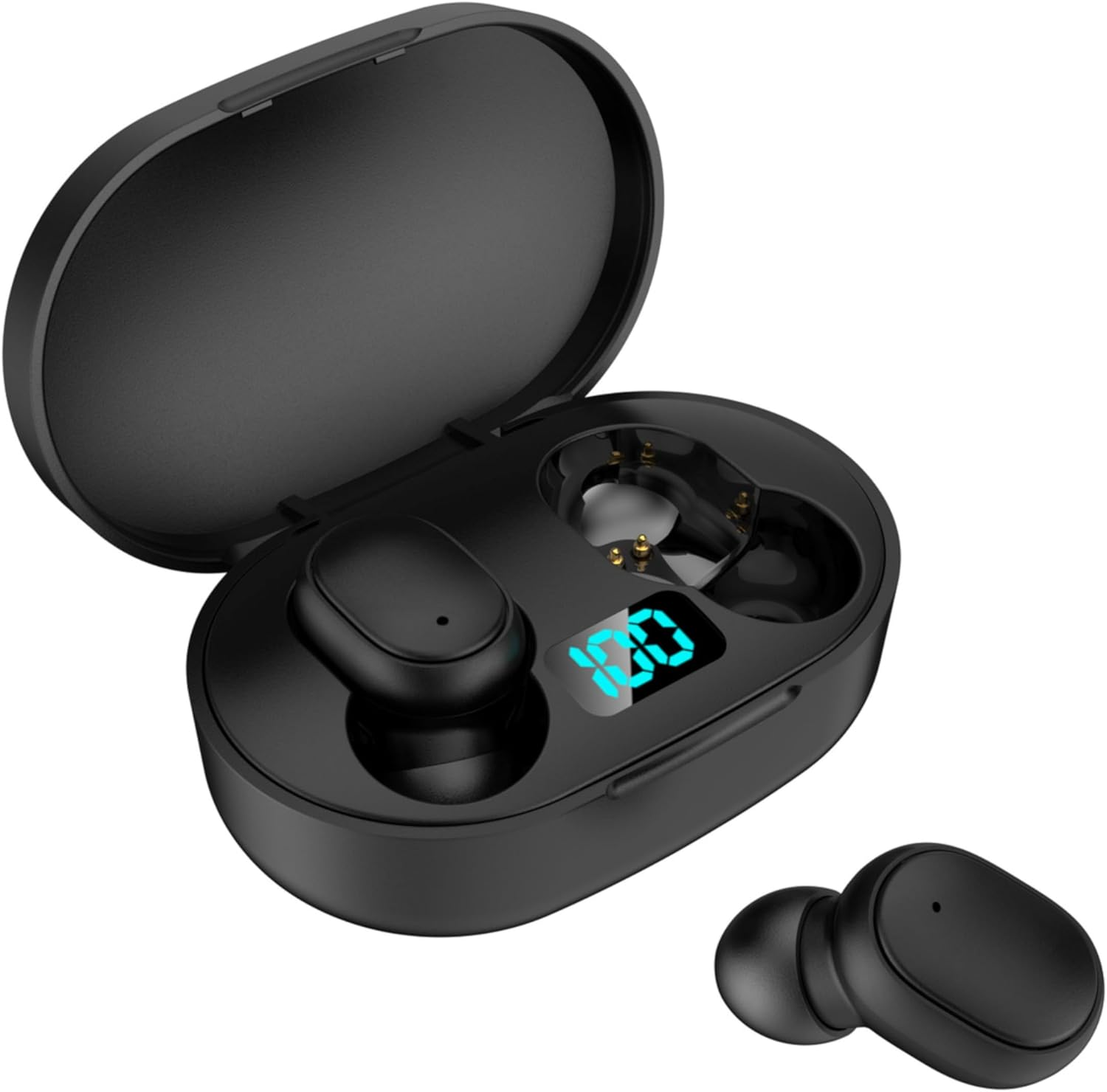 Laser True Wireless Earphones with LED Battery Display Bluetooth 5.3 TWS Headphones USB-C Charging Case for Music Calls Travel Work Gym image number 1