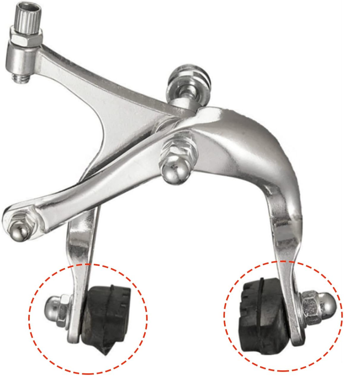 Cheerock 2 Pair Bike Brake Pads, Rubber V-Brake Pads for Mountain & Road Bicycles, Quiet & Non-Skid Cycling Accessories for Enhanced Safety image number 1