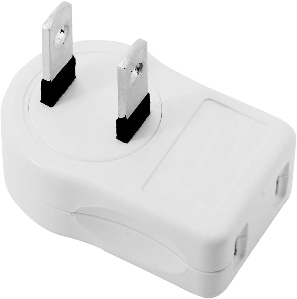 Cablecc NEMA 1-15P USA Outlet Saver Power Extension Adapter 2-Prong 2 Outlets 90 Degree Left Right Angled image number 5