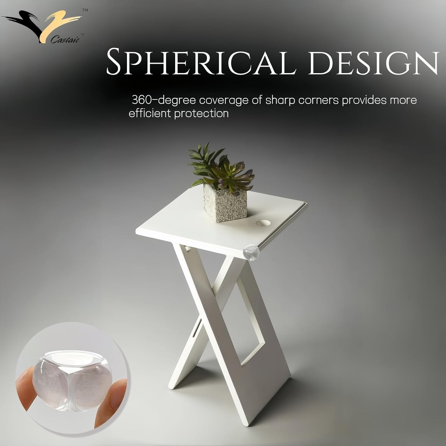 Castaic Baby Safety Corner Guard,12 Pack Table Corner Protectors for Furniture Corner Guard and Edge Safety Bumpers with Strong 3M Gel Sticker to Cover Sharp Furniture (Clear 12Pcs) image number 1