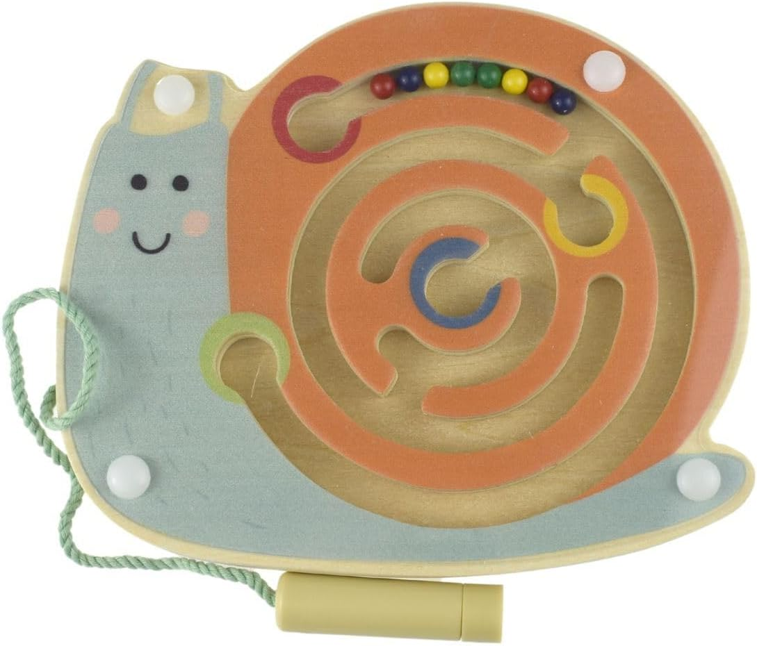 Kaper Kidz Wooden Snail Magnetic Labyrinth - Interactive Maze Toy for Kids image number 2