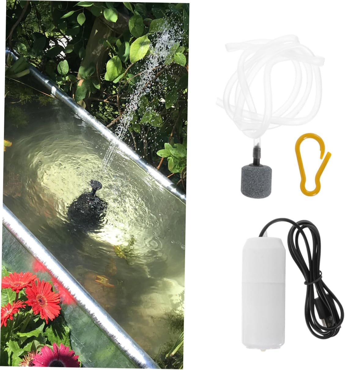 2 Sets USB Aquarium Air Pump Small Quiet Oxygen Aerator for Fish Tank Portable Lightweight Plastic Water Pumps Suitable for Various Aquarium Random Color image number 5