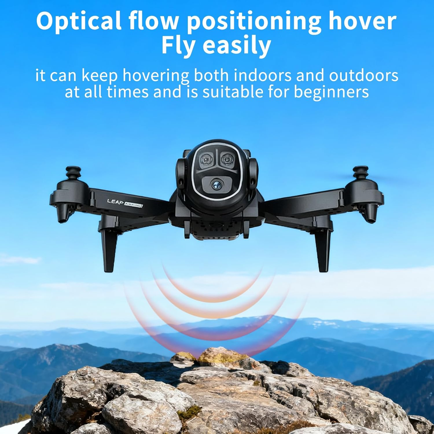 OBEST Drone VR with 1080P Camera,Fpv Drone with VR Glasses,2.4-Inch Display Glasses,Dual Cameras,Optical Flow Positioning,8G Memory Card,Card Reader,Dual Batteries,126G image number 6