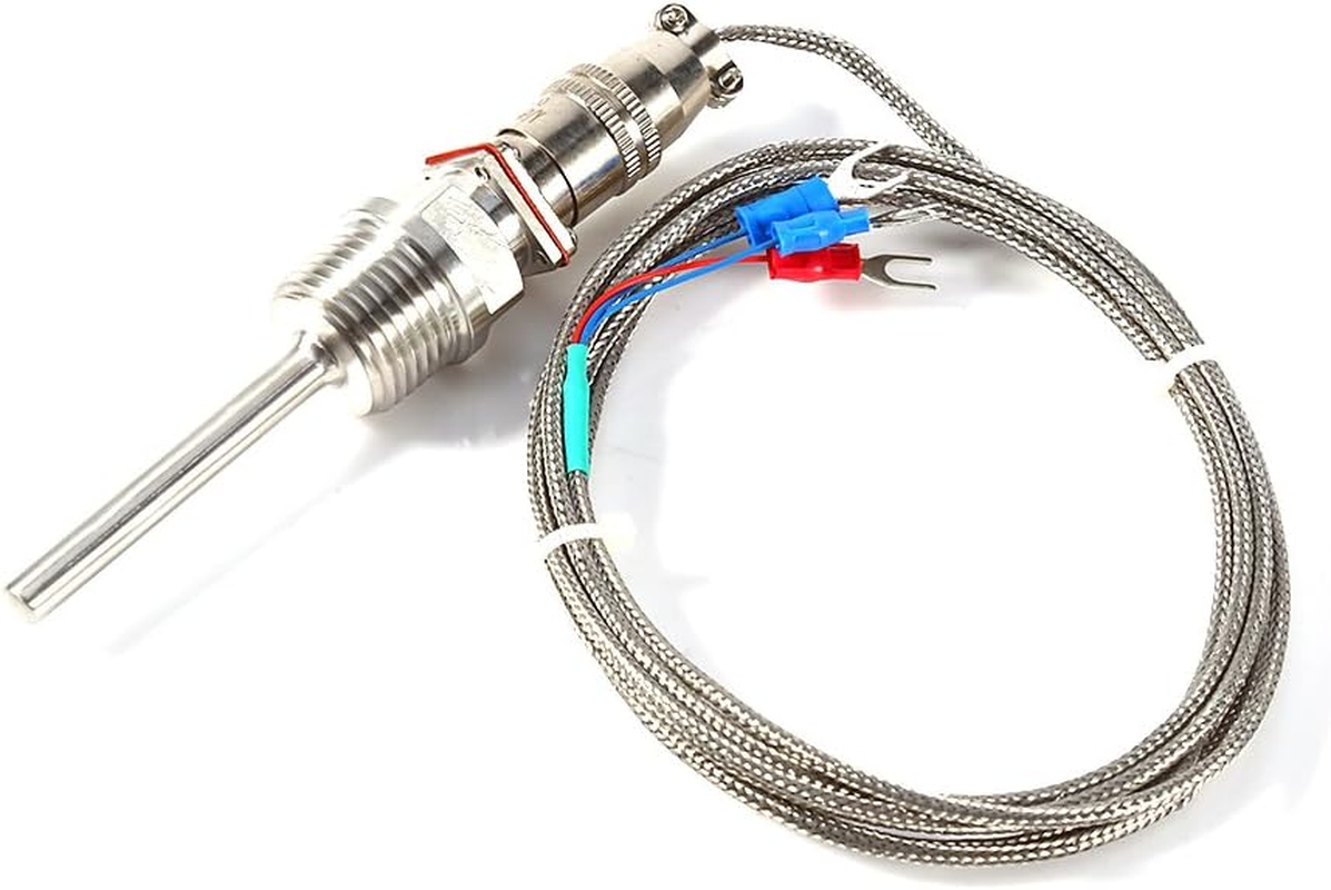 RTD PT100 Temperature Sensor Probe(0.23" X 2&ldquo;), 1/2 NPT Thread with 2 Meter Cable,-50 to 300 ℃ image number 1