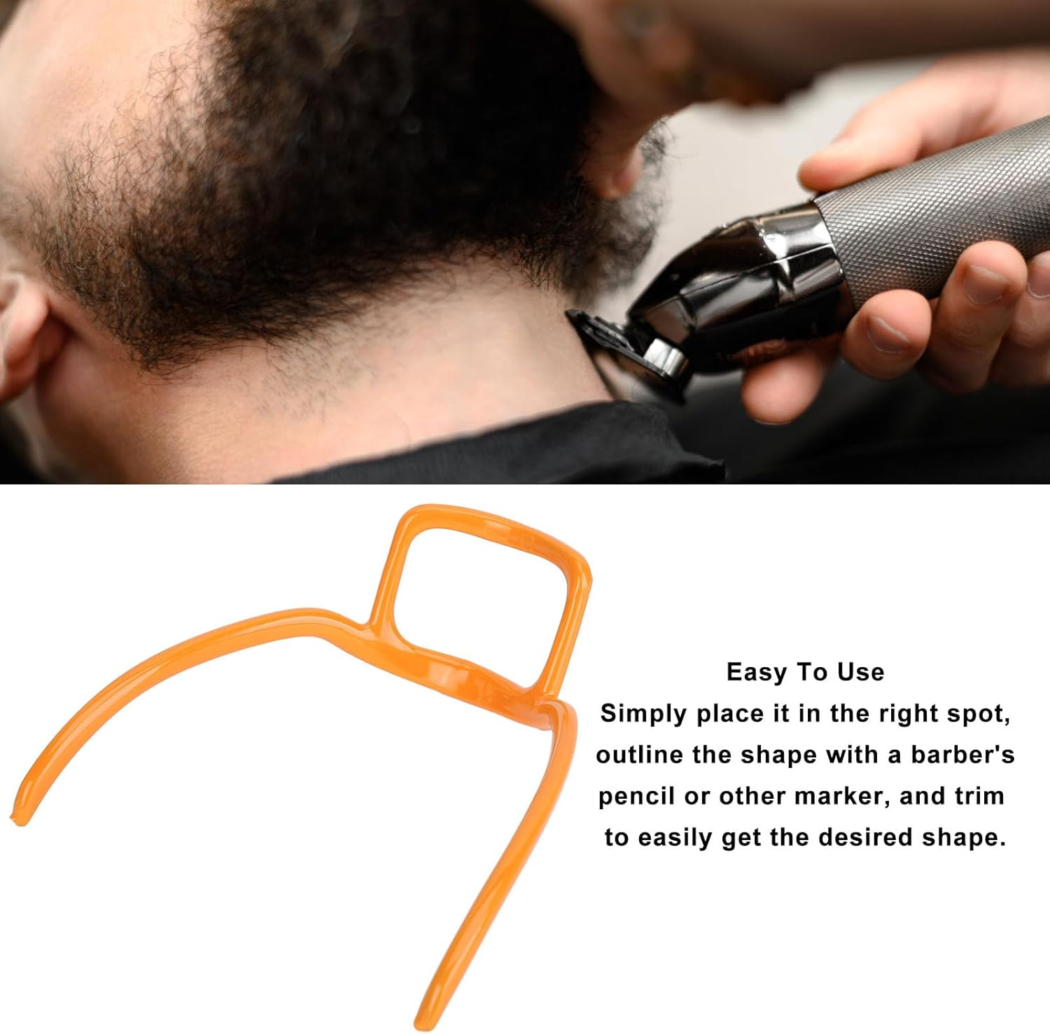 Men Beard Shaper, Beard Outline Stencil, Styling Tool with Silicone Multifunctional for Beard Razor Electric Trimmers Clippers Cheek Neck Line image number 2