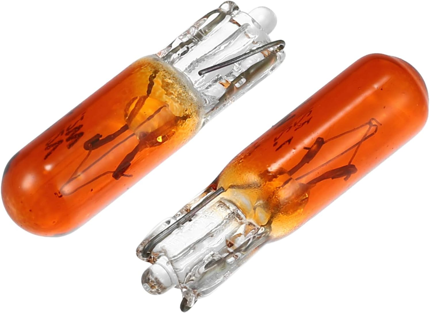 X AUTOHAUX 10Pcs DC 12V T5 W1.2W LED Dashboard Light Amber for Car Internal