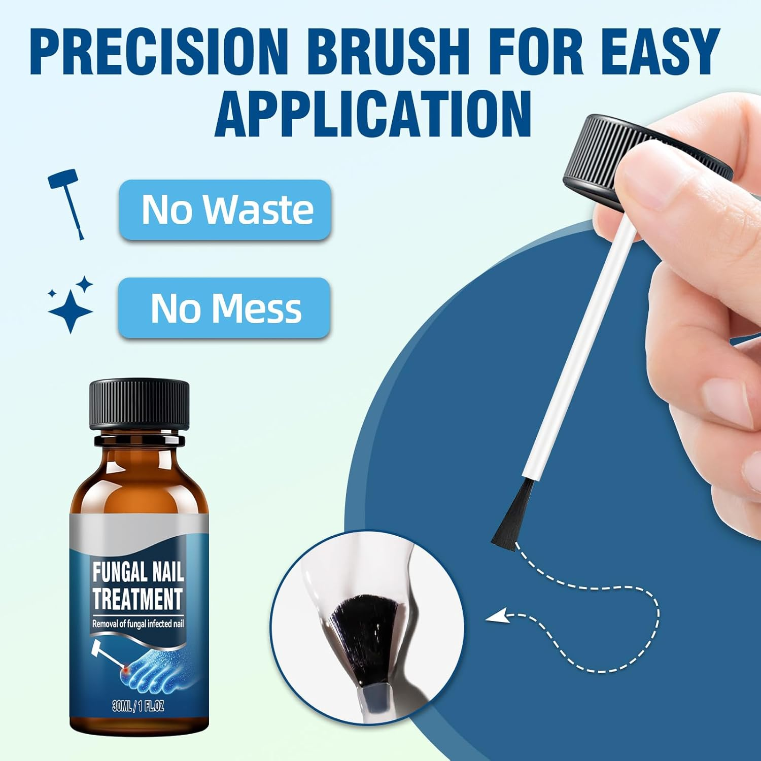 Extra Strength Toenail Fungus Treatment &ndash; Nail Repair Solution to Restore Damaged, Discolored, and Brittle Nails with Fast-Acting Natural Formula for Healthy Growth, 30Ml image number 2