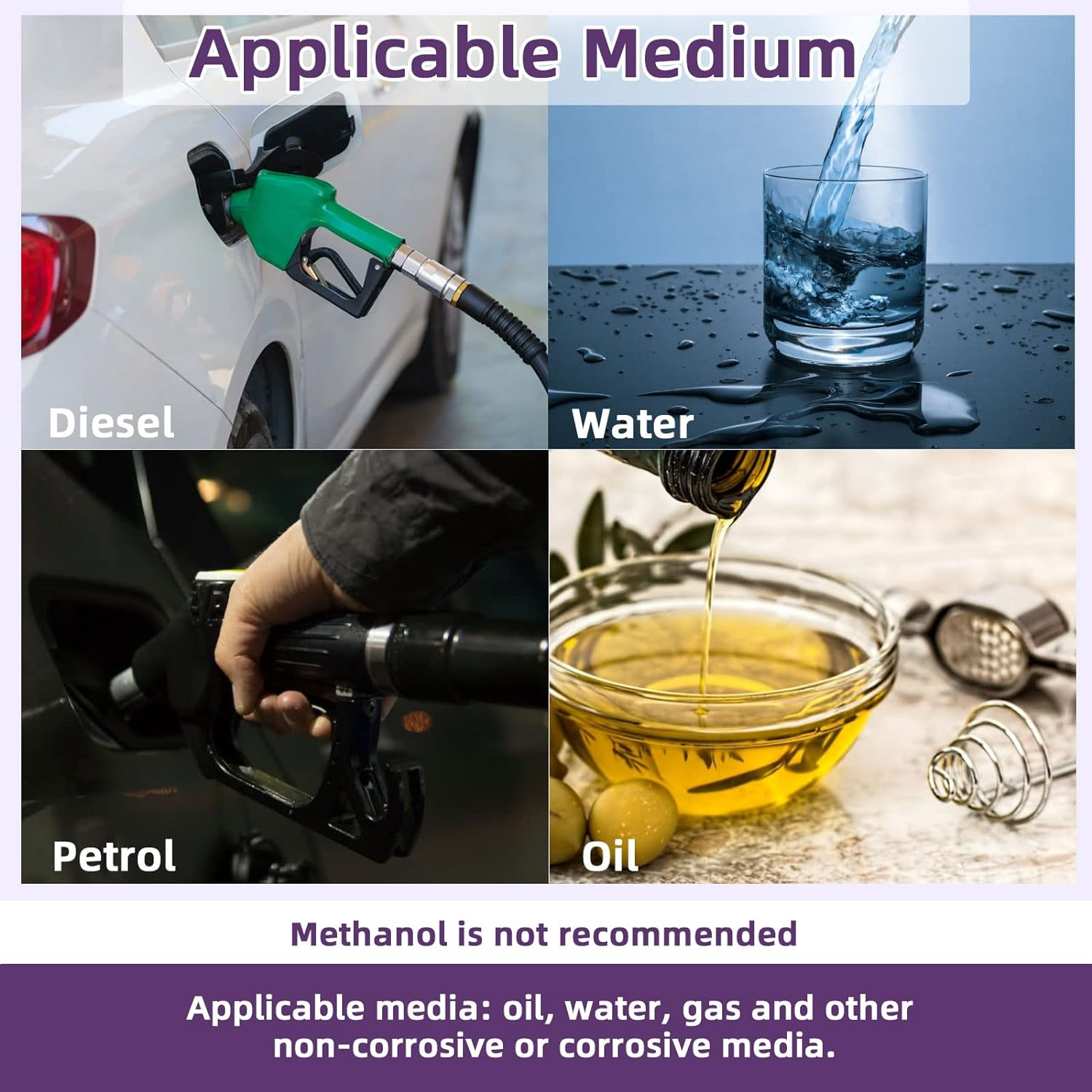 Swpeet 10Pcs 4 Sizes Fuel Non Return One Way Check Valve, 6Mm 8Mm 10Mm 12Mm Aluminum Alloy Fuel Oil Check Valve for One Way Petrol Diesel Gas with 6Pcs Universal Adjustable Hose Clamps image number 2