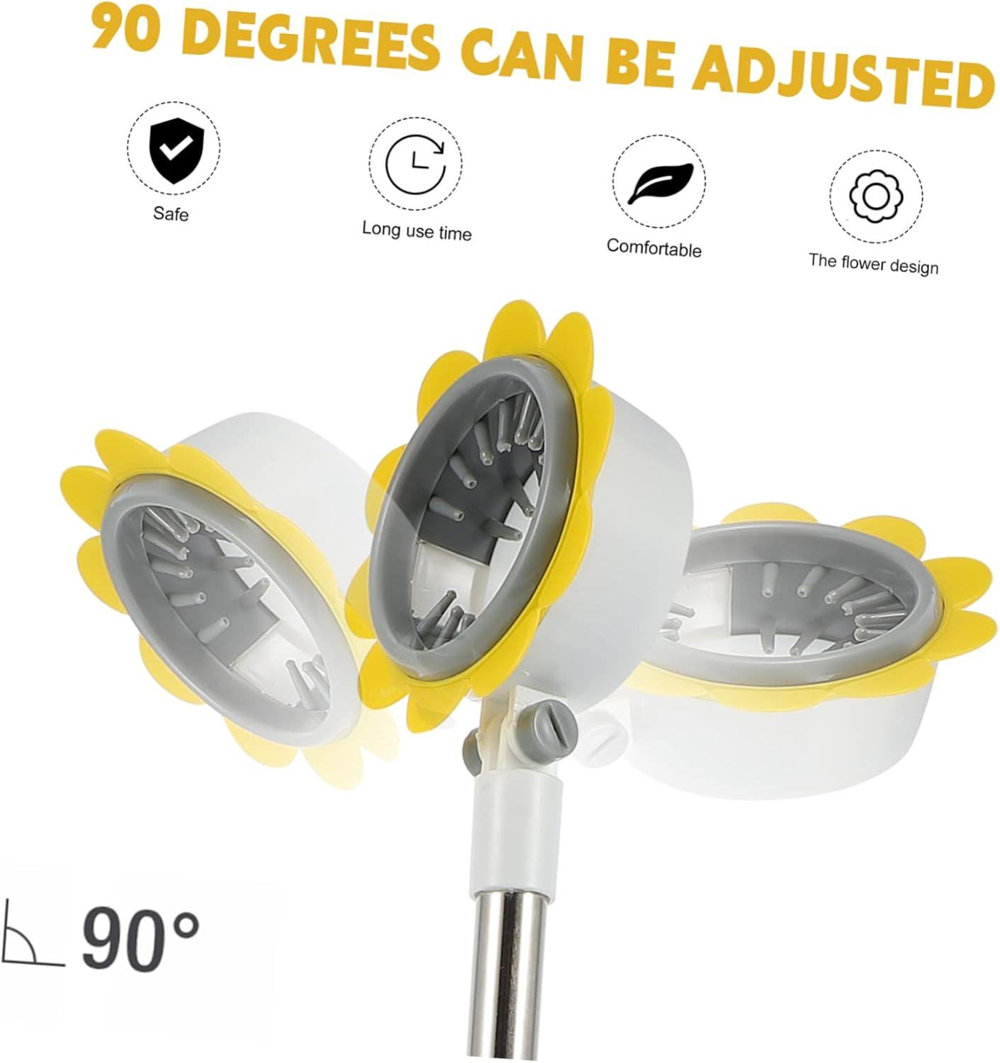 Punch-Free Hair Dryer Holder Floor-Standing Rack with Practical Storage and Easy Installation, Sturdy Hair Dryer Stand for Home Bathroom Organization and Pet Grooming Random Color - White image number 3