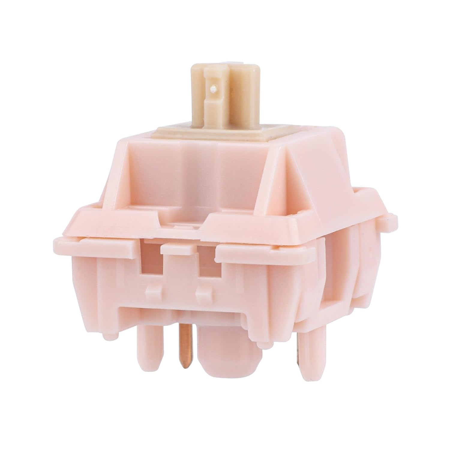 EPOMAKER Nude Rosa 39Gf Silent Gaming Keyboard Switches, 5-Pin Pre-Lubed Linear Switch, 35 PCS, 21Mm Spring, with PC Case, UPE Stem, Compatible with MX Keycaps for Mechanical Keyboard (Nude Rosa) image number 1