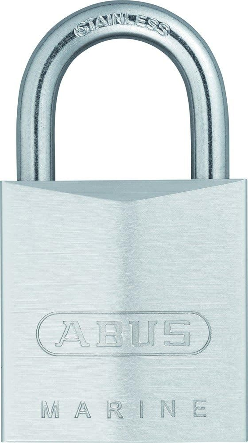 ABUS Marine Padlock 75IB/30 Gl.-7342 - Weatherproof - Brass Lock Body with Nickel Pearl Coating - ABUS Security Level 5 - Silver image number 1