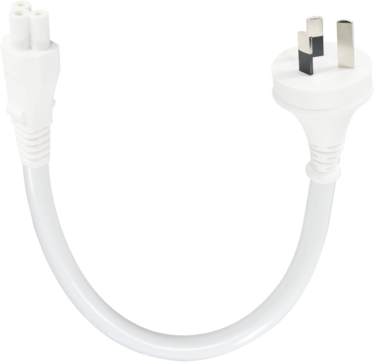 White 3-Pin IEC-C5 Power Cable 50Cm Replacement Clover Charging Cable 0.5 Meter Australia Clover Leaf Cord image number 6