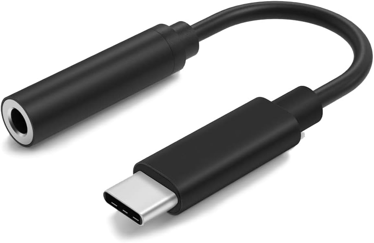 MMOBIEL USB C to 3.5Mm Audio Jack Headphone Adapter Compatible Samsung Galaxy S25(+)/S25 Ultra/S24(+)/S24 Ultra/S23(+)/S23 Ultra/S22(+)/S22 Ultra Xiaomi, Google Pixel 4XL, Oneplus 8 Etc. (Black)