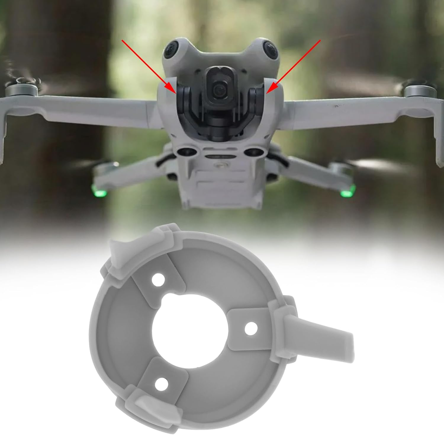 Ecsing 2 Pcs Gimbal Damping Absorber Mounts (Left 3-Hole, Right 4-Hole) Compatible with DJI Mini 4 Pro image number 2