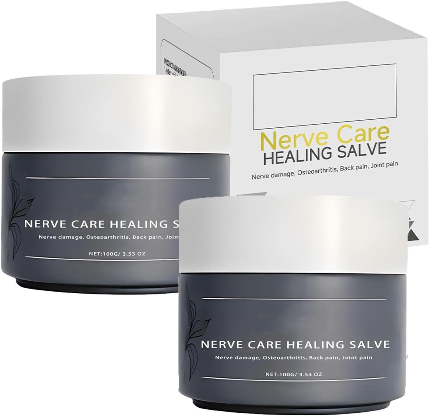 Elycura Nerve Care Healing Salve, Muscle Relaxation & Tingling Relief, Nerve Soothing Cream, Natural Ingredients, Effective Relieffor Back, Neck, Hands, Knees (3Pcs)