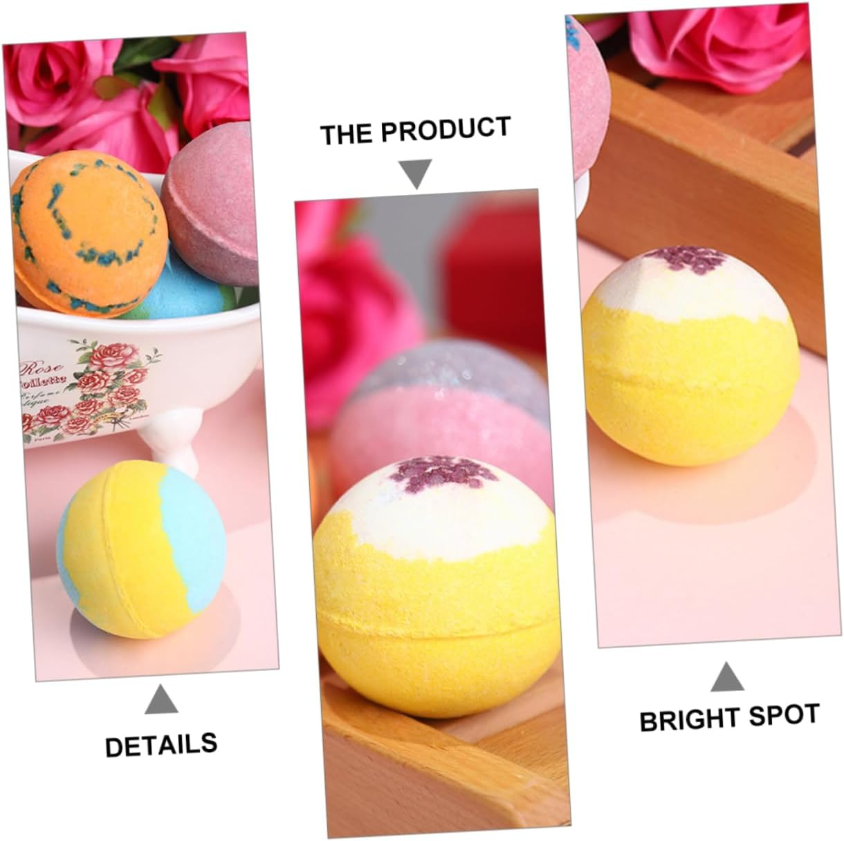 Beatifufu 6Pcs Bath for Relaxation and Skin Natural Ingredients Lemon Sweet for Home and Travel Use image number 4