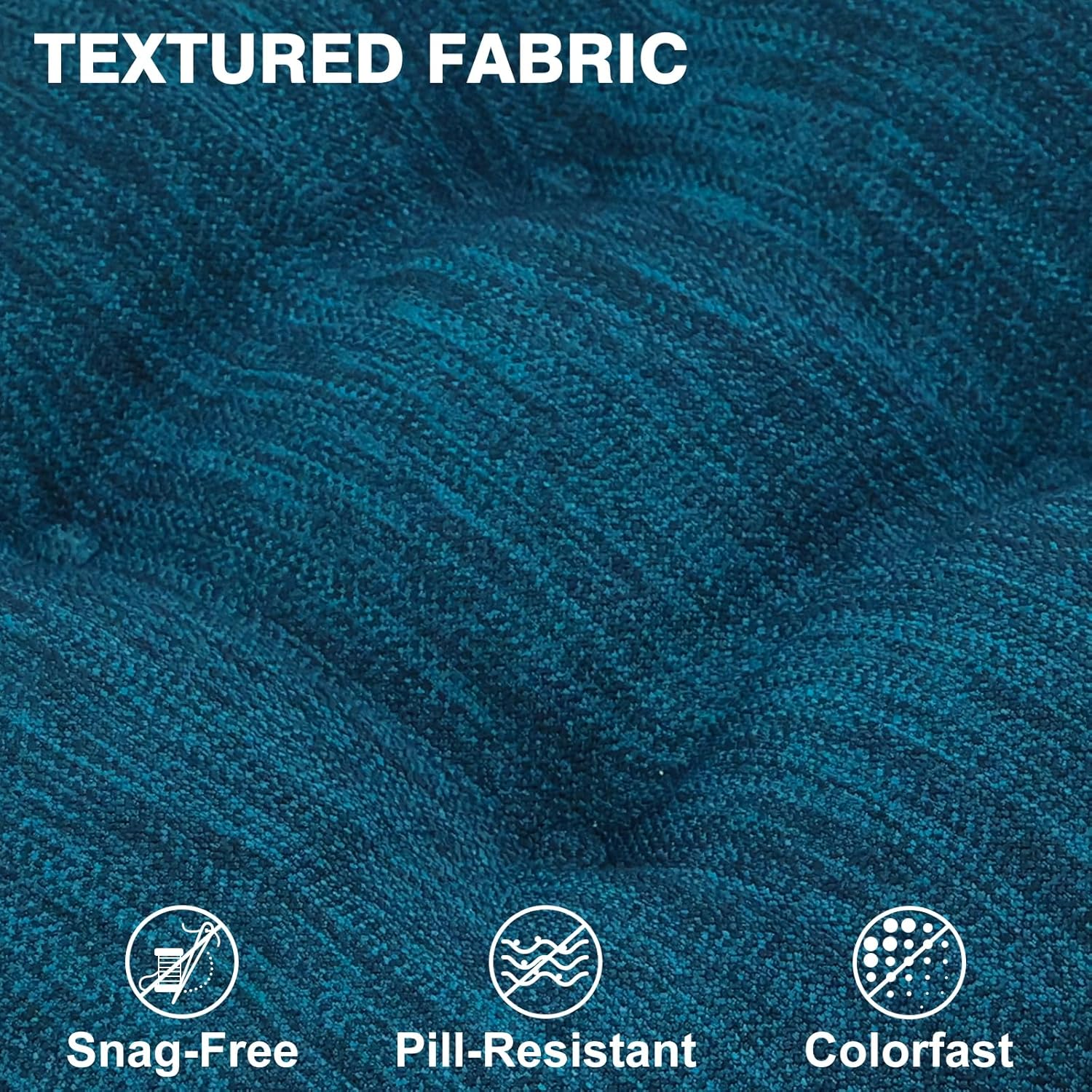 Shinnwa Chair Cushions for Dining Chairs 4 Pack, Tufted Memory Foam Kitchen Seat Cushions, Non-Slip Chair Pads with Ties, 16.5&rdquo; X 16.5&rdquo; X 3.5&rdquo;, Navy Blue, Set of 4