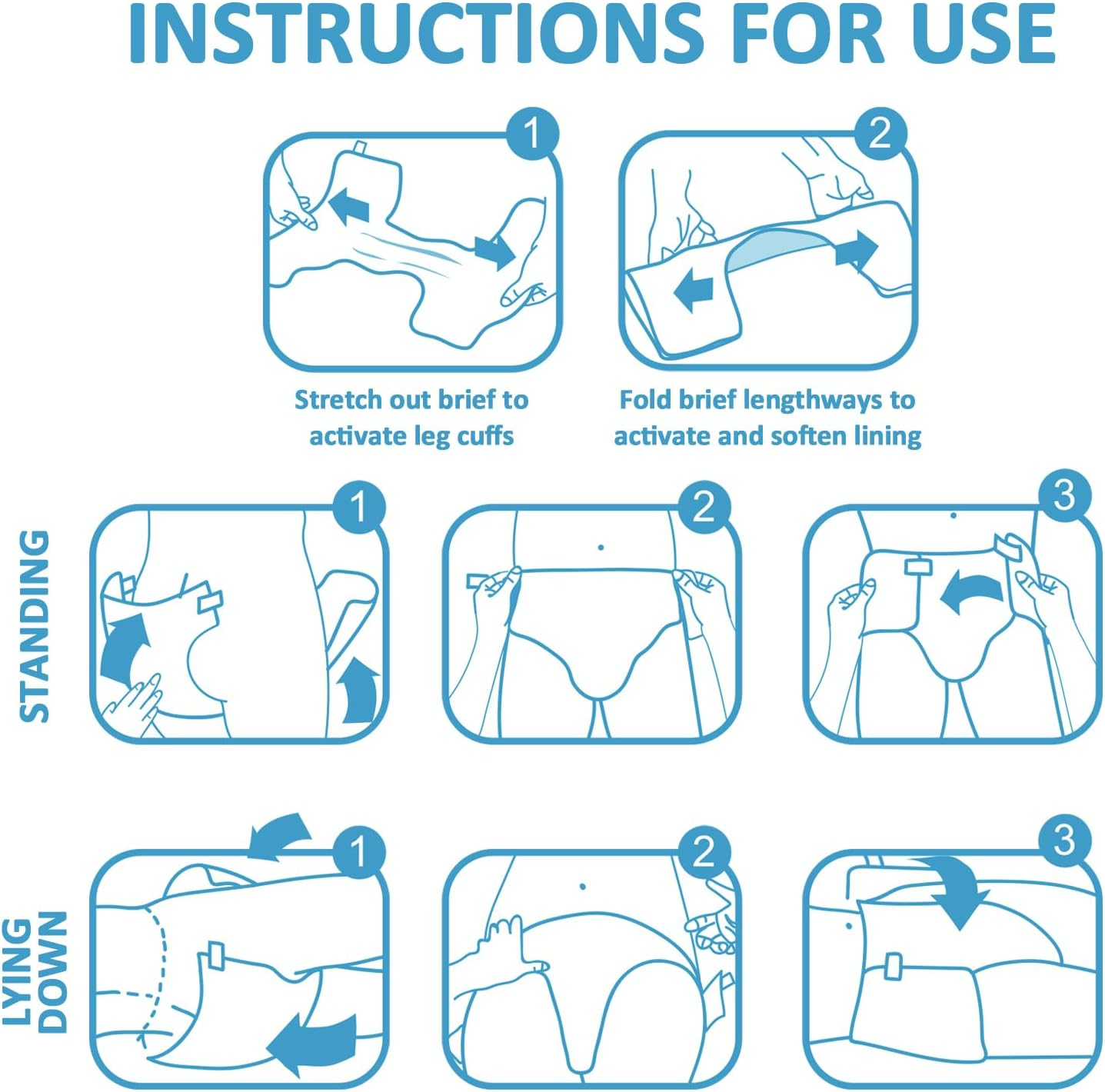 Littleforbig Adult Diaper 10 Pieces - Abdry White Diapers XL image number 2