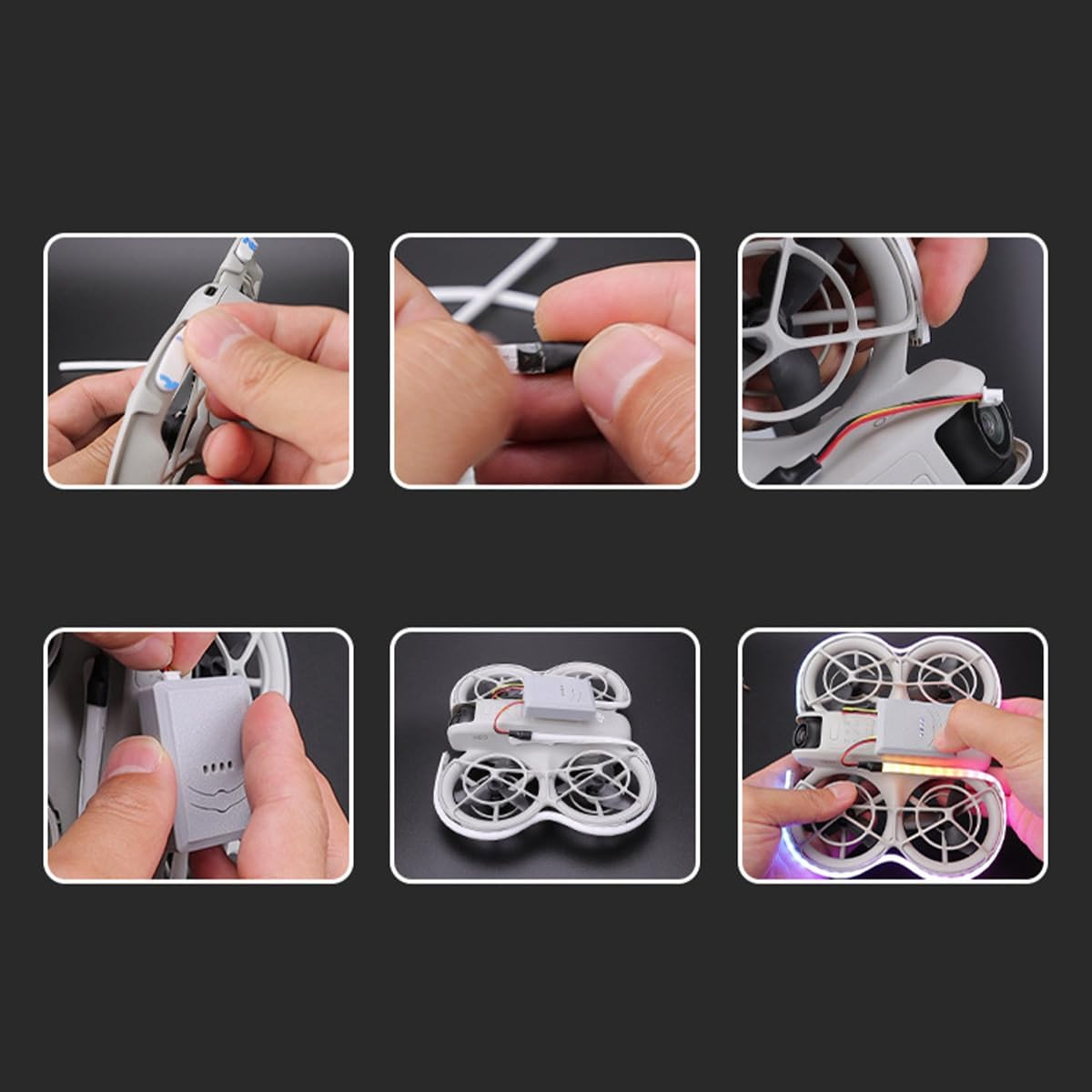 Laroal Drone Light Strip for NEO AVATA2 Aircraft Light-Emitting Night Flight Lamp Belt Waterproof Adjustable Brightness Warning Light Strip Drone Accessories image number 1