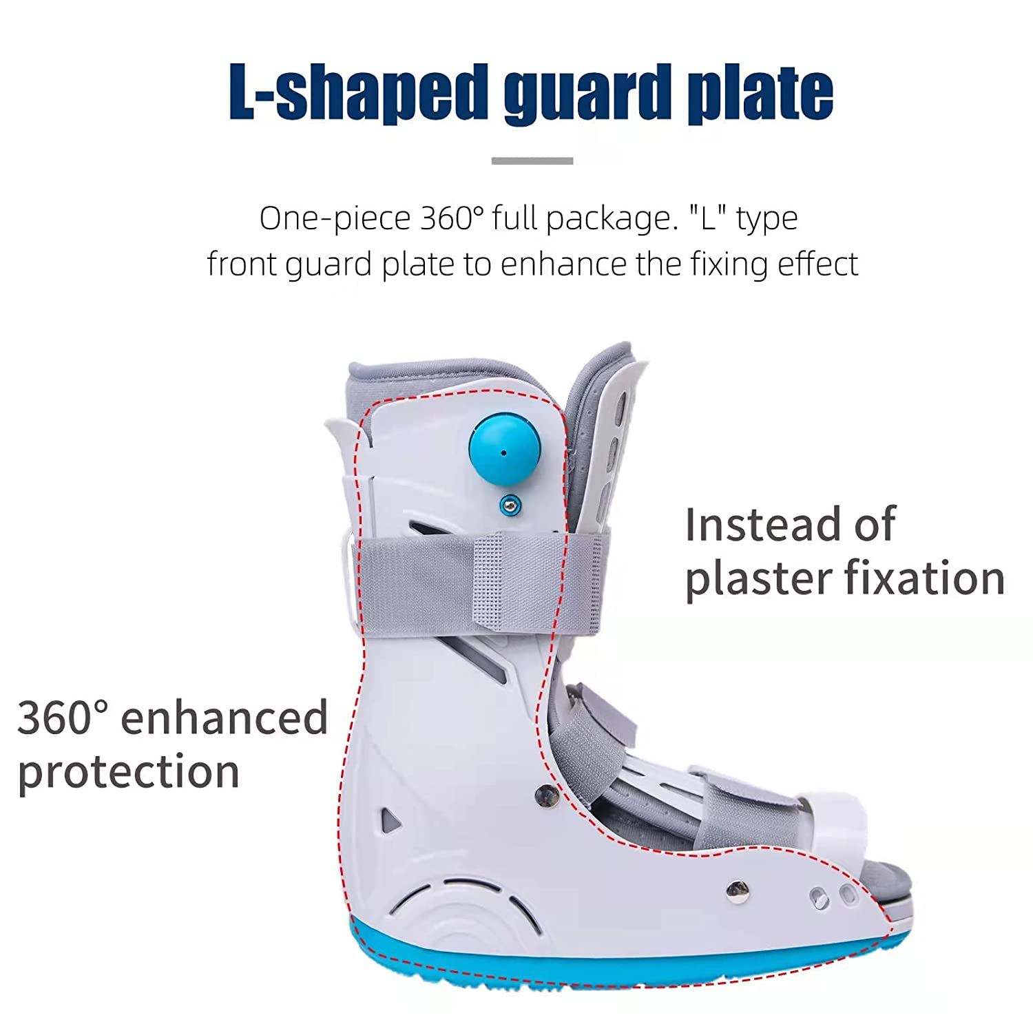 Medical Inflatable Walking Boot, Orthopaedic Foot, Fracture Boot, Ultralight Walking Boot for Sprained Ankle, Stress Fracture, Broken Foot or Achilles Tendonitis (S) image number 2