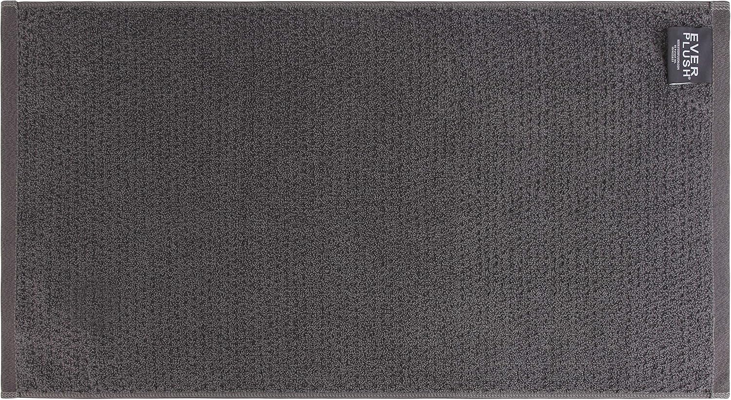 Everplush Diamond Jacquard Quick-Dry Hand Towels Set, 4 X (16 X 30 In), Charcoal 4 Count image number 3