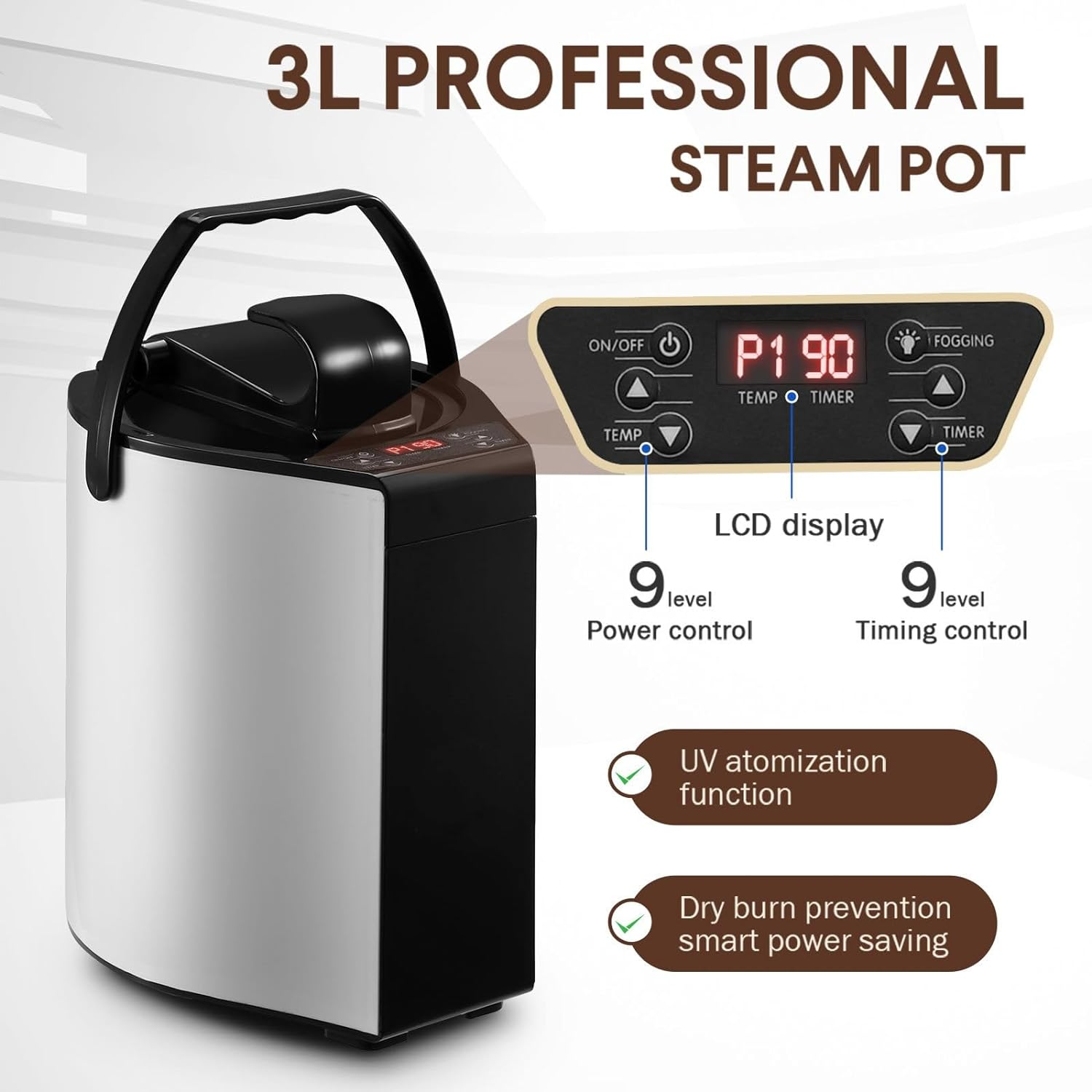 Portable Steam Sauna Tent with 1000W & 3L Steam Generator,Personal Sauna Tent for Relaxation & Spa at Home Comes with Controller, Folding Chair image number 1