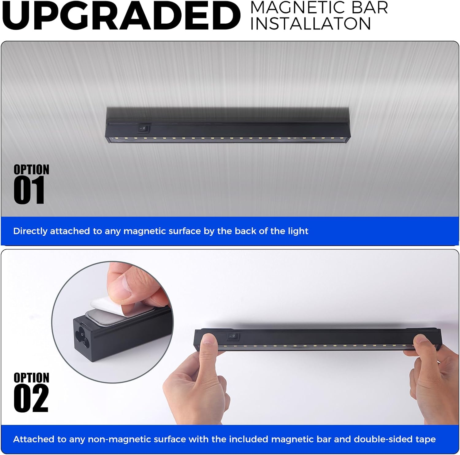 Barrina T5 1FT Plant Grow Lights, 5000K Full Spectrum Plant Lamps, 10W(2 X 5W), Magnetic Black Cover LED Plant Growing Lamps, Linkable, Plug and Play, 2 Packs