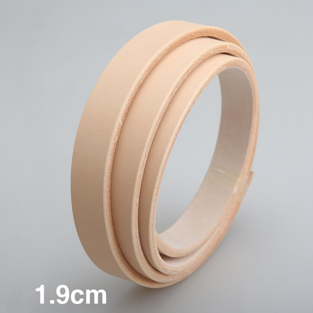 Leather Strip Leather Strap for Bag Vegetable-Tanned Leather Semi-Finished Leather Strap Handcraft Leather Strap Semi-Finished Belt Material Belt Semi-Finished Products image number 5