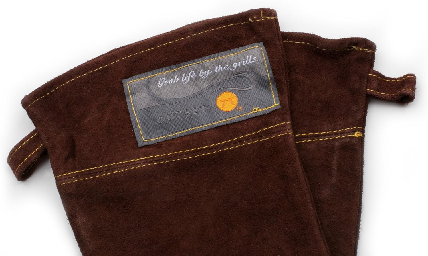 Outset Leather Grill Gloves, Set of 2 Brown Leather BBQ Gloves image number 6