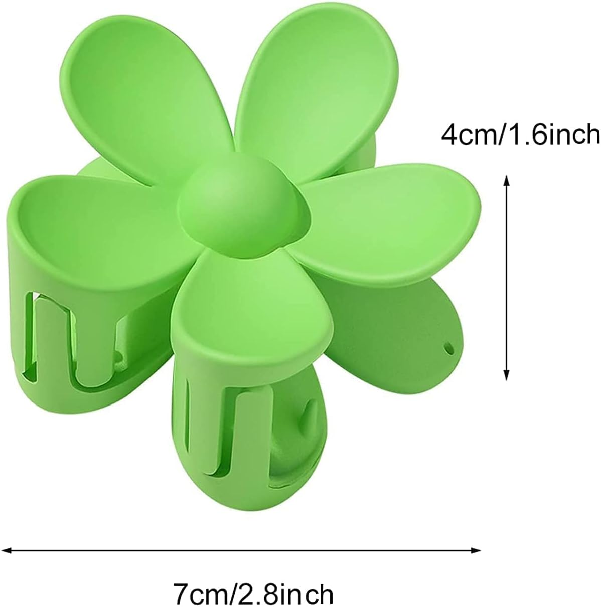 Flower Hair Clip Blue - Large Cute Claw Clips Thick Hair Exfoliating Hair Clip with Petals for Men and Women image number 6