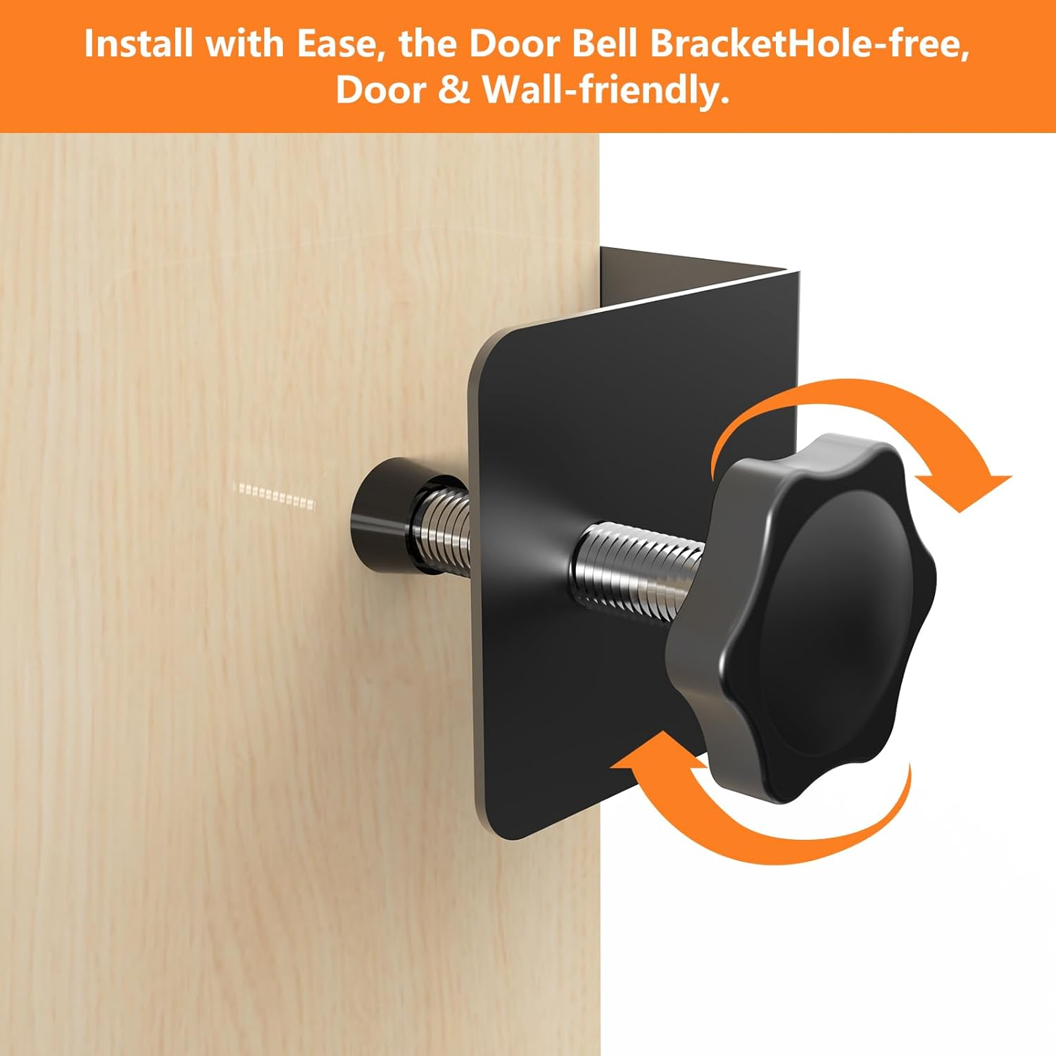 Anti Theft Doorbell Mount for Eufy E340, No-Drill Adjustable Doorbell Camera Mount Compatible with Eufy Doorbell, Not Block Doorbell Sensor, Apartment Doorbell Holder for Renters, Black image number 5