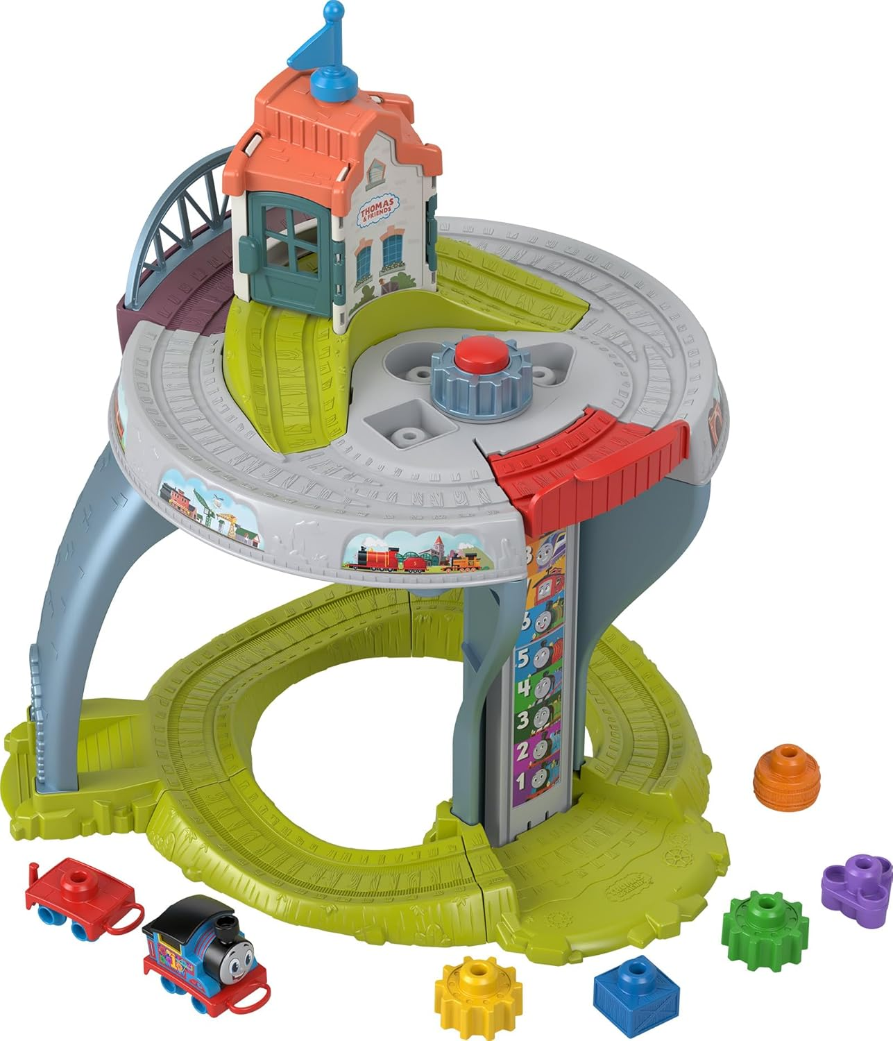 Thomas & Friends Toddler Toy My First Train Table with Track, Cargo Stacking & Fine Motor Activities for Kids Ages 18+ Months image number 4