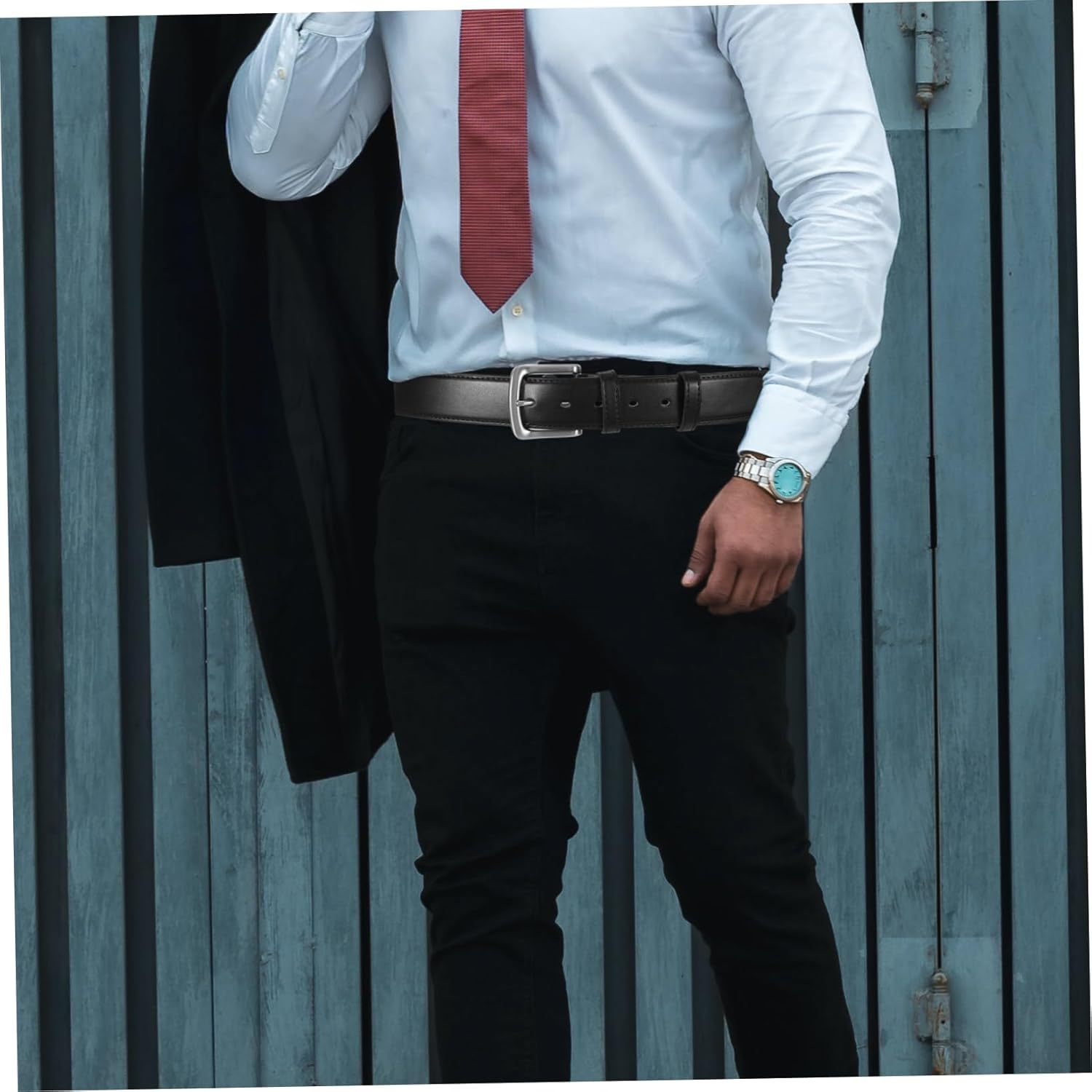 JUMPLAWN Wallet Belt Belt Hidden Zipper Pocket for Men Concealed Waist Pouch for Cash and Valuables Storage image number 4