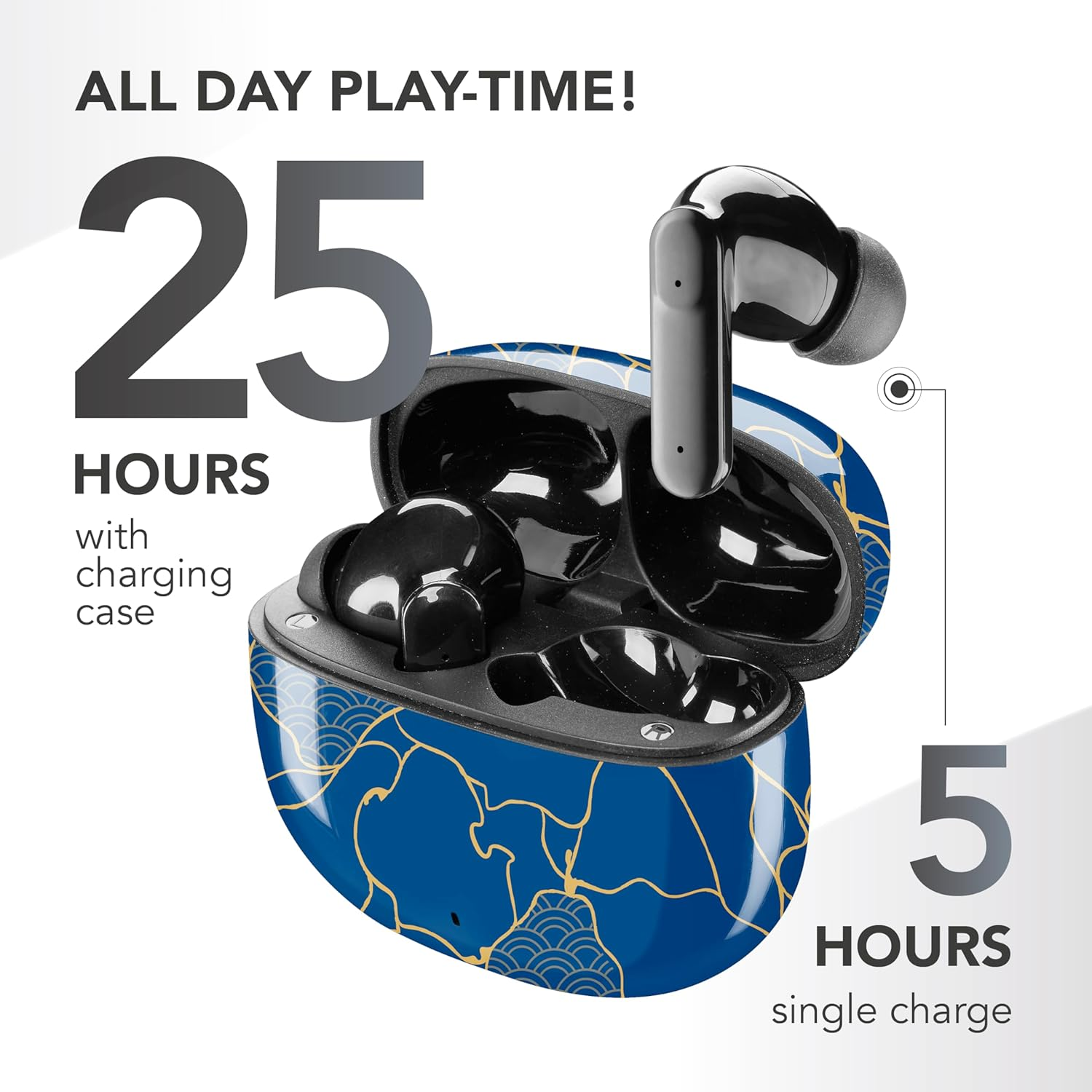 Music Sound - TWS Fantasy Bluetooth Headphones - In-Ear Design - Wireless - Charging Case - Microphone - Playback Time up to 25 Hours - and Patterns image number 6