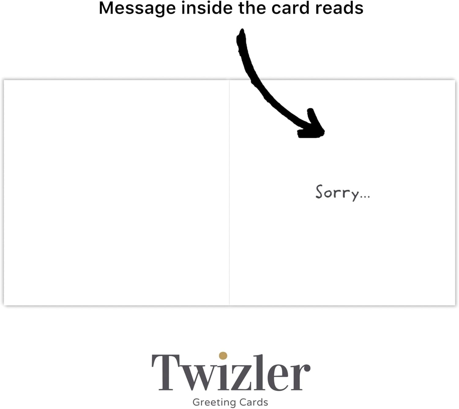 Twizler Sorry Card - I'M Sorry Card for Any Apology Occasion - Flowers and Crying Puppy Design image number 3